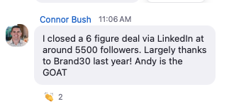 LinkedIn testimonial 2